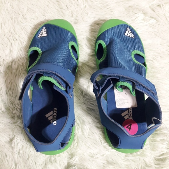 New adidas blue green strap aquatic shoes - Picture 4 of 5